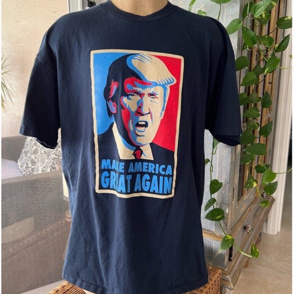 Pop Art Donald TrumpT Shirt President Andy Warhol Political Men’s 2X